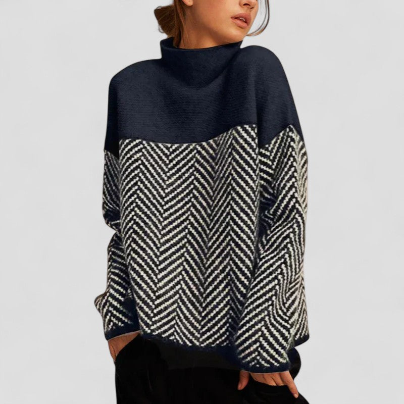 Strickpullover | Rollkragenpullover mit Muster