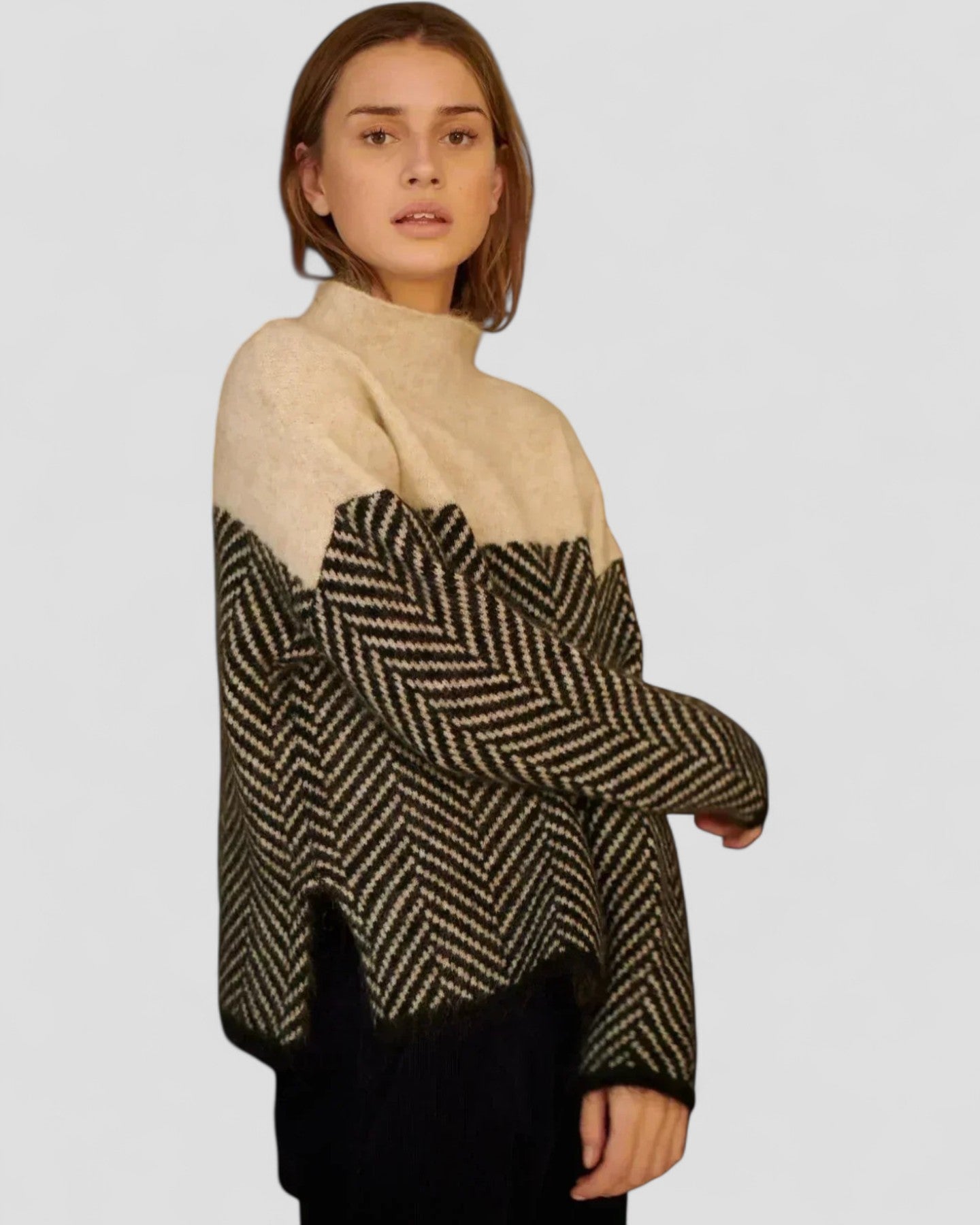 Strickpullover | Rollkragenpullover mit Muster