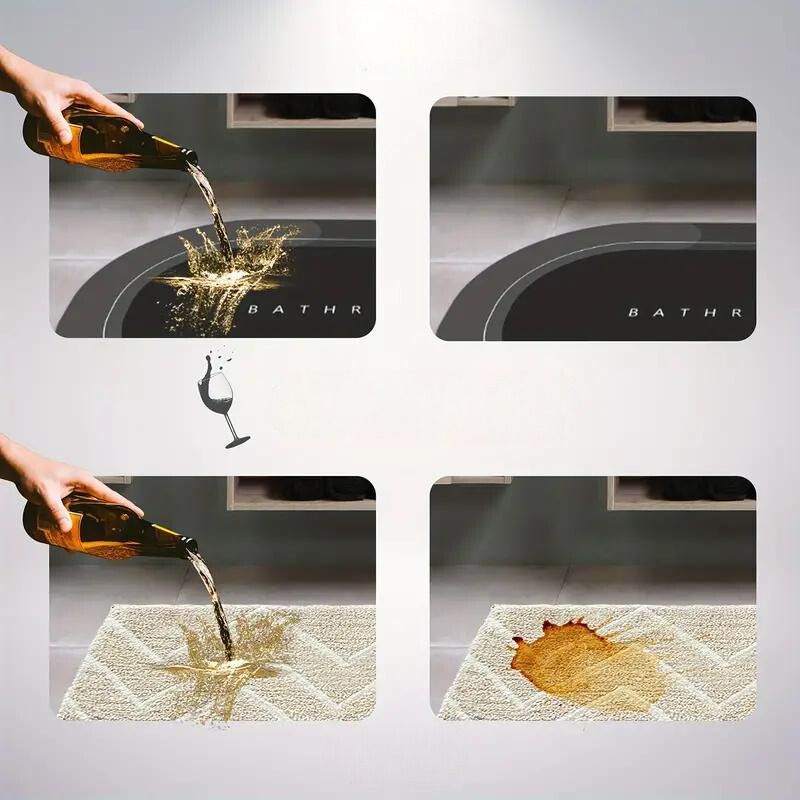 Schnell Trocknende Badematte | Rutschfeste Badezimmermatte Für Dusche Und Bad