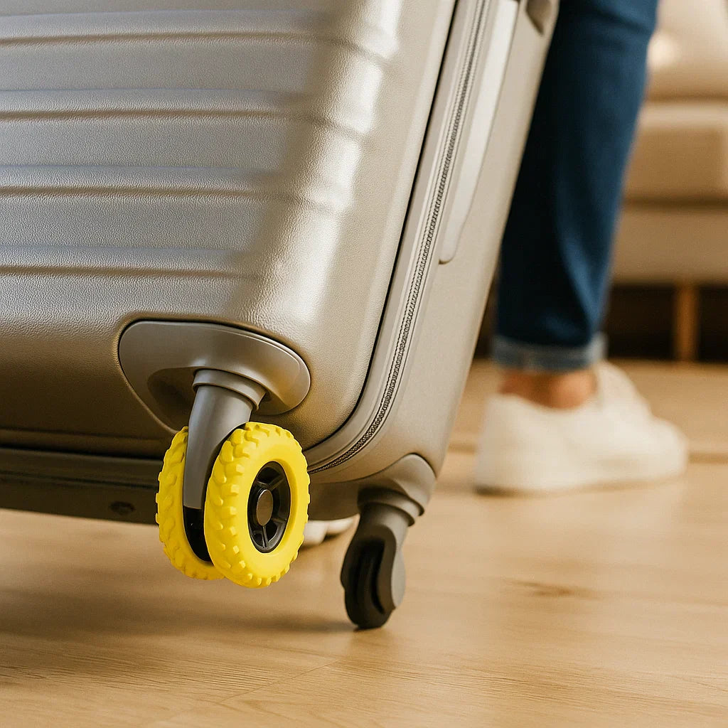 Rollenschutz Für Koffer | Schutzkappen Für Kofferräder Einfach Anzubringen