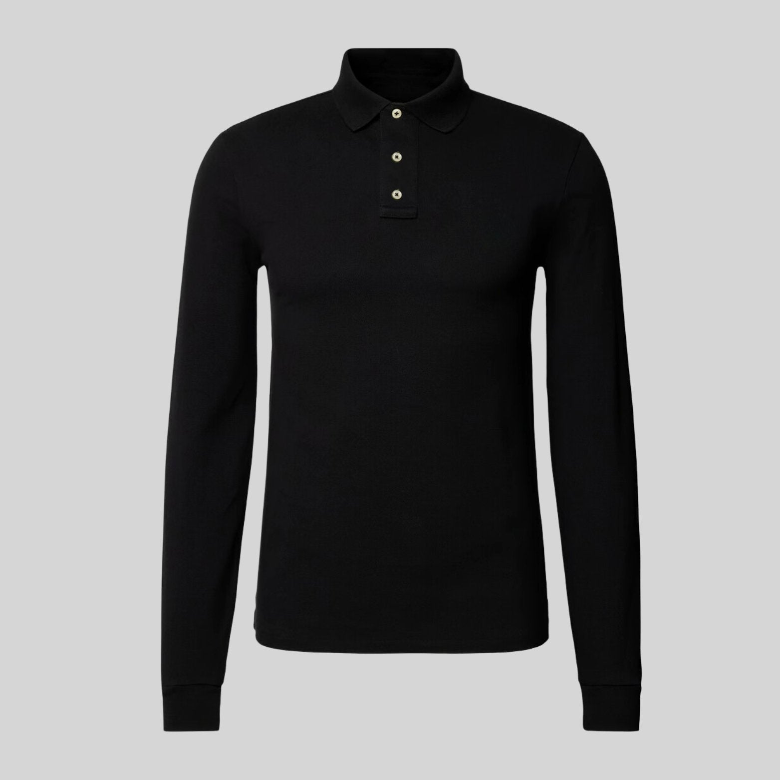 Langarm Polo Shirt | Klassischer Schnitt mit Knopfleiste