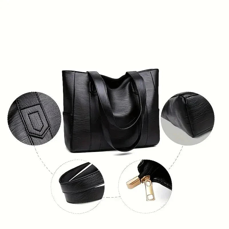 Shopper Tasche - Klassisches Design Mit Seitentaschen