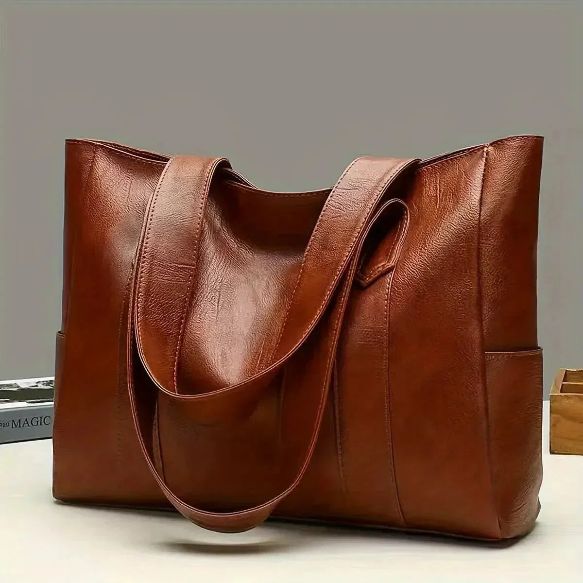 Shopper Tasche - Klassisches Design Mit Seitentaschen