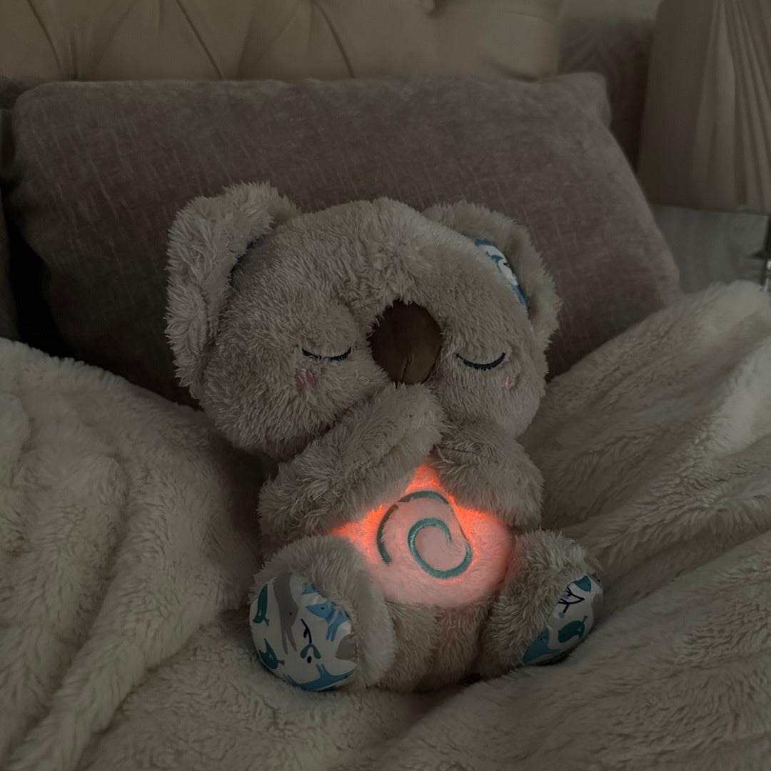 Koala Plüschtier Atemspielzeug Nachtlicht | Kuscheltier mit LED-Beleuchtung