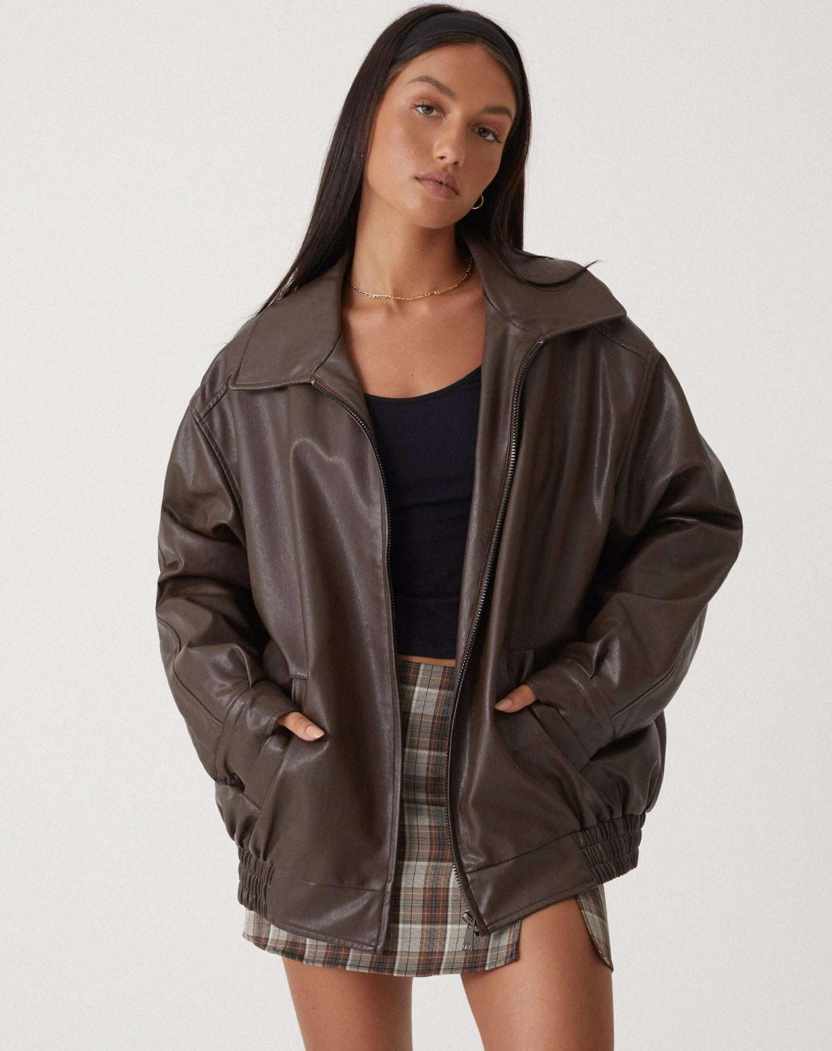 Oversized Übergangsjacke - Mit Kragen und Reißverschluss