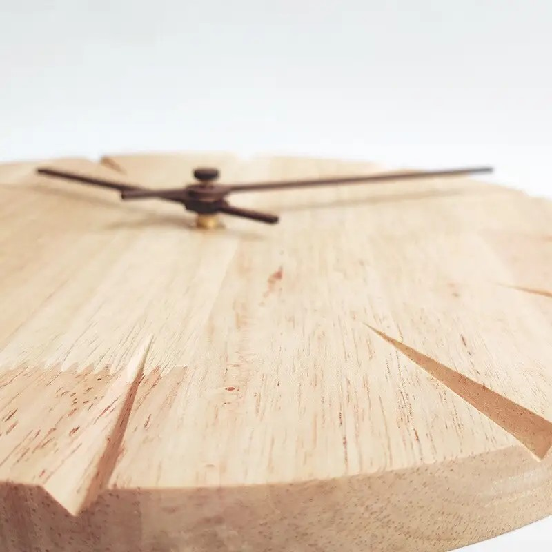 Wanduhr Holz Pendeluhr | Minimalistisch Leise für Wohnzimmer